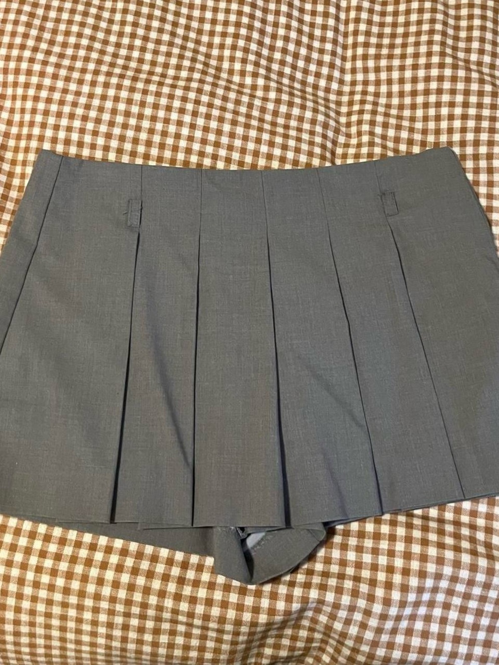 Zara Gray Pleated Mini Skort